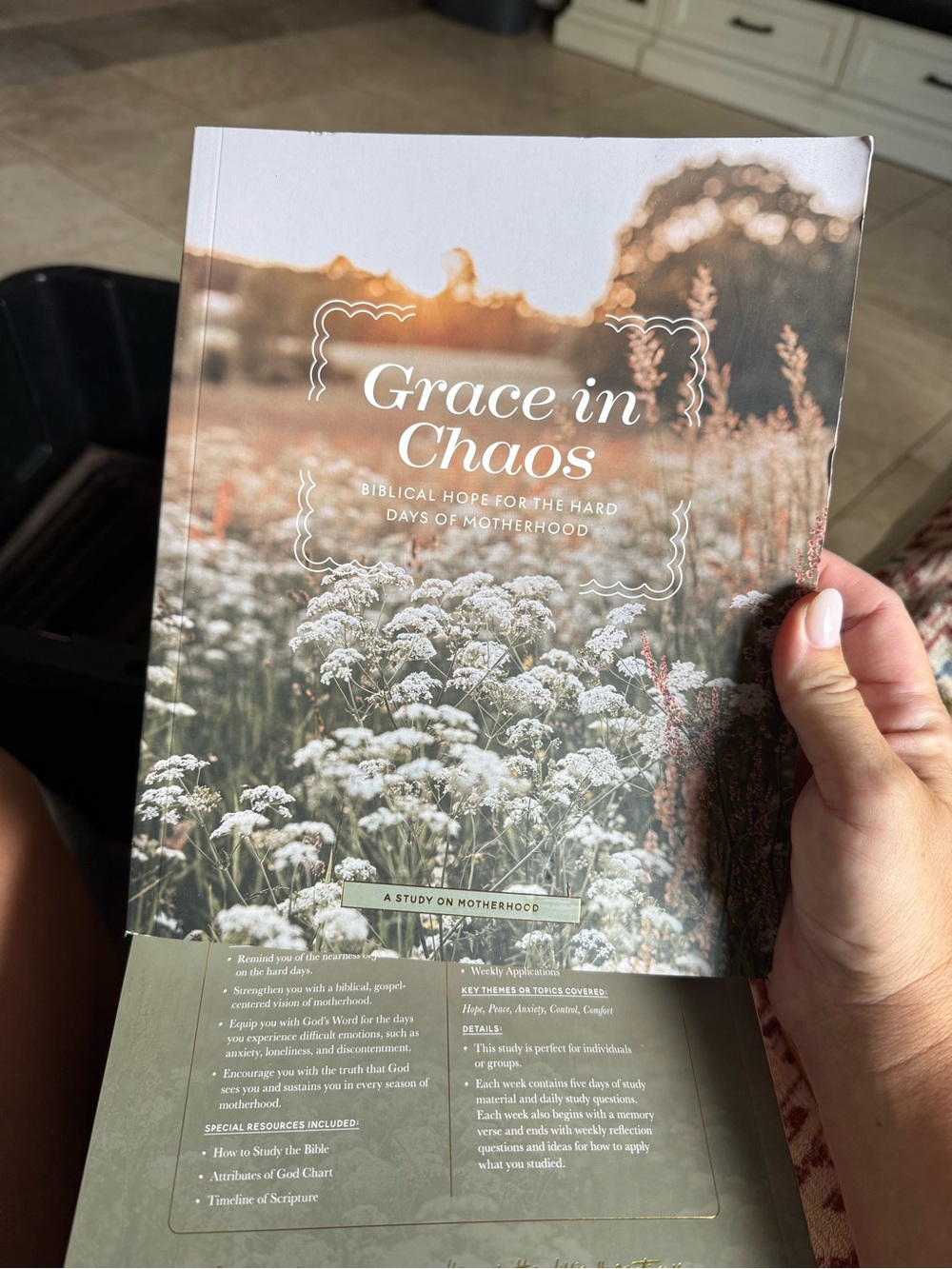 Grace in Chaos – Cream Floral Cover Book